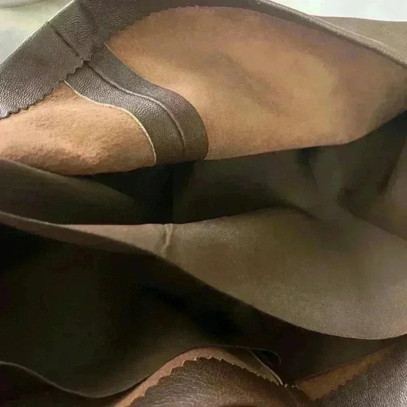 Vintage 70s Brown Leather Pencil Skirt EU 36 XXS - Picture 14 of 14